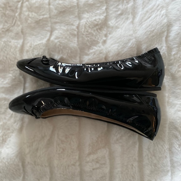 LK Bennett black patent flat with bow Suki size 38 - Picture 5 of 8
